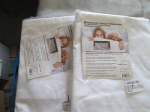 lot 65 image: 2- 2ct Waterproof Cotton Pillowcase...