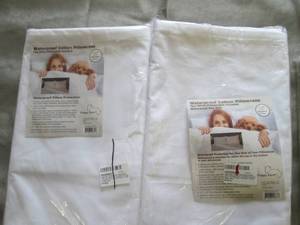 lot 66 image: 2- 2ct Waterproof Cotton Pillowcase...