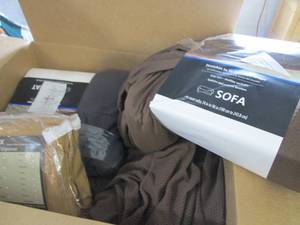 lot 90 image: Box of Furniture Slipcovers...