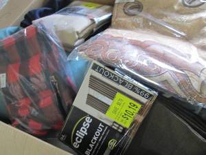 lot 113 image: Box of Assorted Curtains...