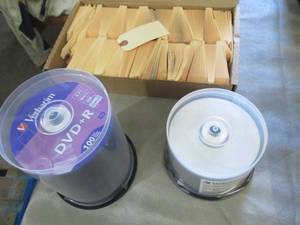 lot 159 image: DVD-Rs & CD-Rs, Box of Tags...