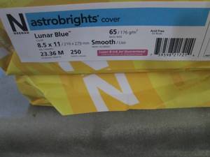 lot 165 image: 2 Reams Blue Copy Paper 8.5x11 inch...