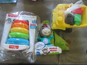 lot 182 image: Infant Toddler Toys, Socks...