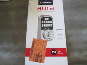 lot 227 image: Aura Satin Nickel Single Cylinder E...