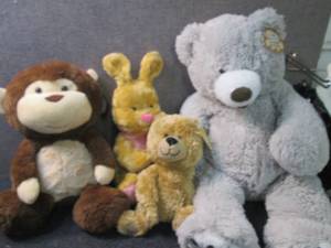 lot 262 image: 4 Assorted Plush...
