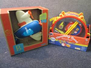 lot 279 image: B. Toys Airplane, Marching Band Set...