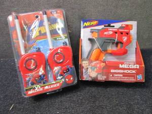 lot 311 image: Nerf BigShock, Spiderman Walkie Tal...