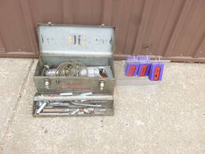 Milwaukee rotary hammer drill with accessories. Tested & works. As shown.