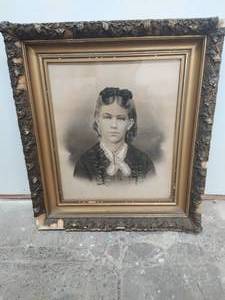 Old Framed Portrait Of Lady