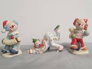 Collection Of 3 Lefton Clowns Figurines
