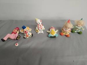 Collection Of 6 Clown Figurines By Enesco And George Good