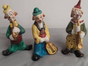 Collection Of 3 Royal Coronet Clown Figurines