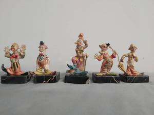 Collection Of 5 Clown Figurines
