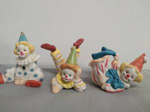 Collection Of 3 Lefton Clown Figurines