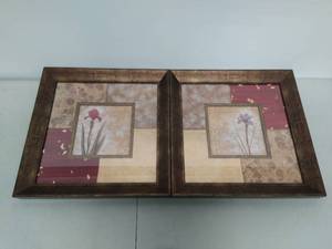 Two Pieces Of Framed Floral Art
