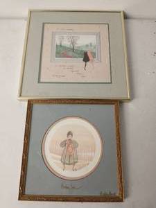 Two Pieces Of Framed Artwork