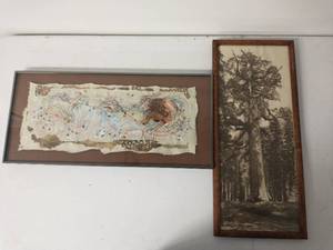 Two Pieces Of Framed Artwork