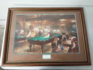 The Billiard Parlor Framed Art