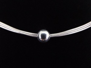 .925 Sterling Silver 3 Strand Elegant Ball Necklace