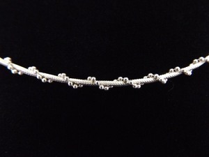 .925 Sterling Silver Ball Chain Wrapped Square Snake Chain Necklace