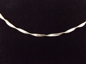 .925 Sterling Silver Twisted Herringbone Necklace