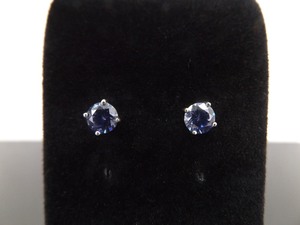 .925 Sterling Silver Faceted Tanzanite Post Earrings