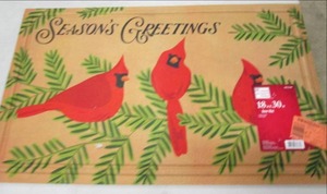 seasons greetings 18x30 door mat ...