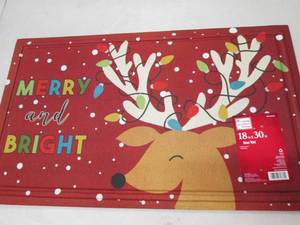 merry and bright 18x30 door mat ...