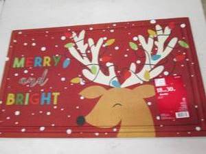 merry and bright 18x30 door mat ...