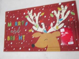 merry and bright 18x30 door mat ...