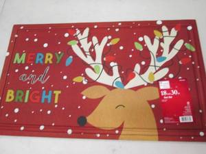 merry and bright 18x30 door mat ...