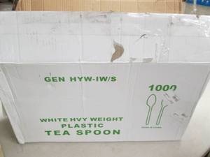 case of white heavy weight plastic ...
