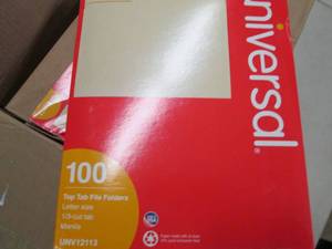 5 packs of 100 universal top tab fi...