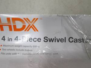 hdx 4 inch 4 piece caster wheels ...