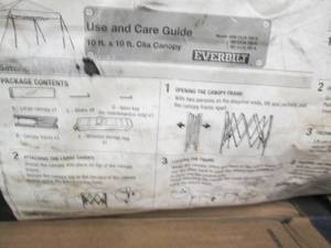 10ft x 10ft  canopy unsure of condi...