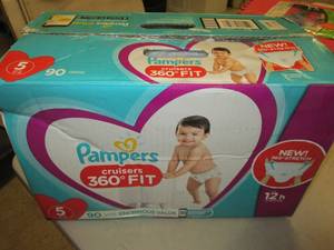 case of pampers size 5 cruisers 360...