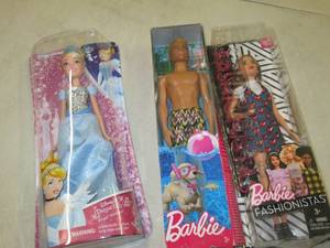 3 barbie dolls ...