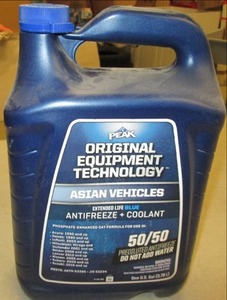 1 gallon of peak asian blue antifre...
