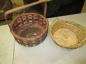 2 wicker baskets ...