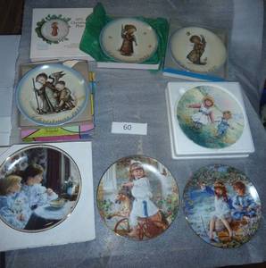 A very nice selection of collectors plates, Schmid and Wedgewood and Rego, all in excellent condition