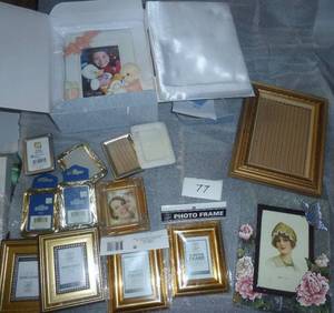 group of new photo frames including a Precious Moments Disney new in box