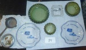 Vintage group of ashtrays  advertising collectibles.