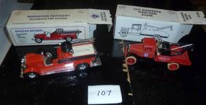 Standard Oil wrecker truck bank and a Fire Engine bank
