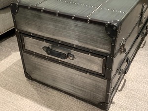 Decorative Light Weight Silver Tone Trunk