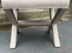 Chazin Interiors Tan Fabric Stool