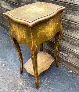 Gold Ornate Painted Side Table
