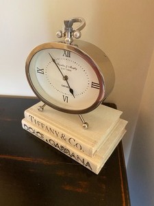 Two Decorative Book Covers- Tiffany & Co The Art of Asking, Dolce & Gabbana The Traitor Baru & Franklin & Murphy Clock