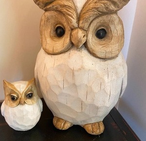 Two Decorative Owl Figurines