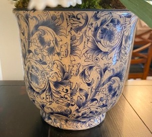 Faux Plant w Ceramic Vase