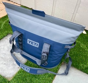 Blue & Grey YETI Over the Shoulder Cooler